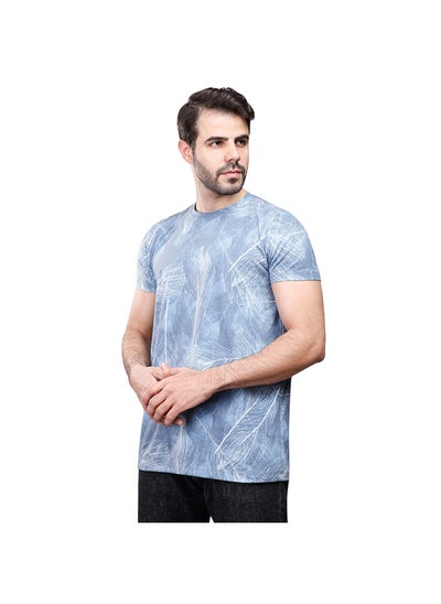 Buy Coup Printed T-Shirt For Men - Regular Fit - Blue - Multi color in Egypt