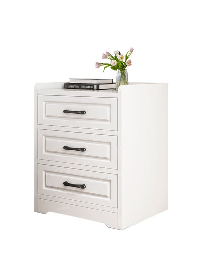 Buy European Style Bedroom Cabinet, Vintage Nightstand with 3 Drawers for Bedroom, Living Room 40*36*60CM in UAE