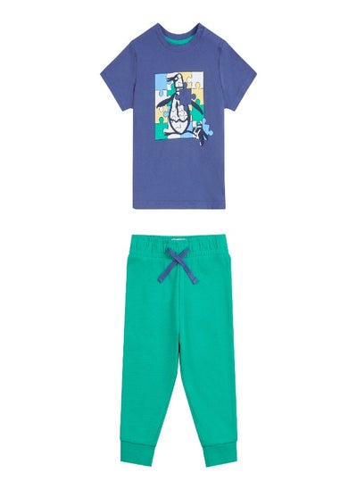 Buy Penguin Boys Toddler Puzzle Print T Shirt and Joggers in Saudi Arabia