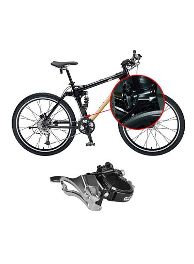 اشتري Bike Front Shifter 3 Speed, Aluminium Alloy Bicycle Front Shifter with Gear Indicator and Brake Cables, Compatible with Moutain Bike, Road Bike, Fit 31.8 34.9mm Diameter Tube في السعودية