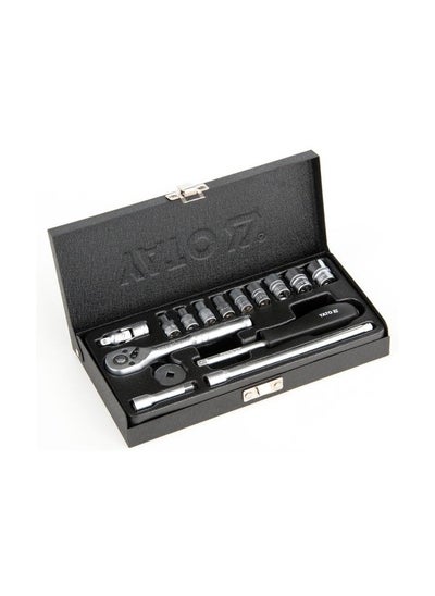 Buy YATO Socket Sets 15pcs/Set 1/4"Dr Metal Box YT-14411 in UAE