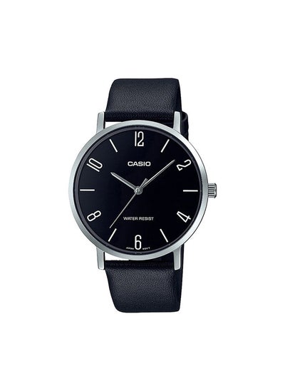 اشتري Leather Analog Watch MTP-VT01L-1B2UDF في مصر