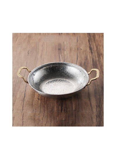 اشتري New Stainless Steel Flat Bottomed Dry Pan في السعودية