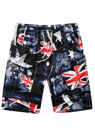 اشتري 1-Piece Men Swim Beach Shorts Quick Dry Swimming Trunks Drawstring Surfing Board Shorts Loose Boxers Short Pants في الامارات