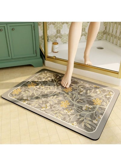 Buy Diatom Bath Mats,Anti-Slip Bathroom Floor Mats and Quick Dry Bath Rug 40x60cm in UAE
