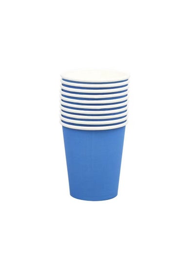 اشتري Thickened disposable paper cups 250ml, 10 pieces في السعودية