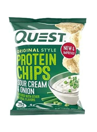 Buy Quest Original Style Protein   Chips Sour Cream & Onion ( 32g Pack of 8 ) in UAE