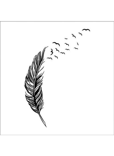 اشتري Diy  Feather Art Wall Decor Decals Mural Pvc Wall Stickers Home Decor في مصر