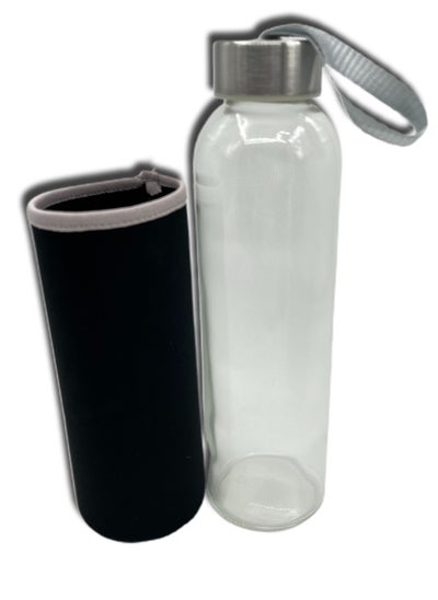 Buy Dinking Glass Bottle With Nylon Sleeve 500ml in UAE