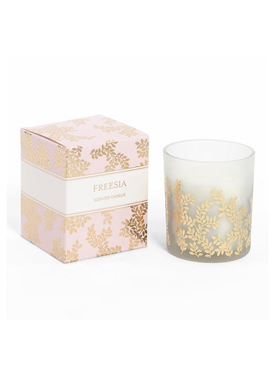 Buy Freesia Jar Candle, White - 200g in UAE