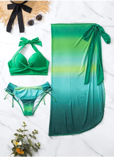 Buy Fashionable Women's Bikini Swimsuit Three Piece Set in UAE