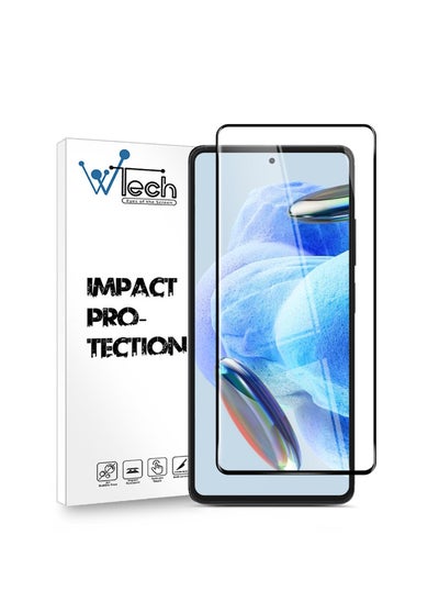 Buy Premium E2E Full Glue Full Cover Tempered Glass Screen Protector For Xiaomi Redmi Note 12 Pro 5G 2023 Clear/Black in Saudi Arabia