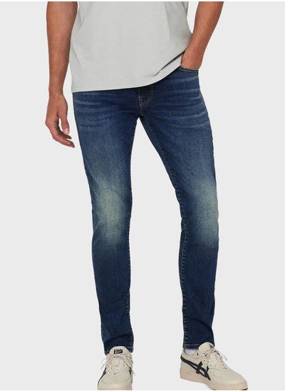 اشتري Mid Wash Skinny Fit Jeans في الامارات