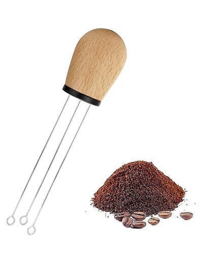 Buy Needle Espresso Stirring Tool for Coffee Distribution Powder with Natural Wood Handle in Saudi Arabia