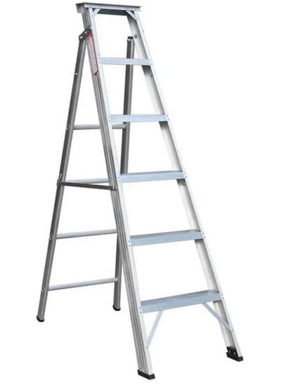 Buy Dual Purpose Heavy Duty Aluminum Ladder 6 Steps in Saudi Arabia