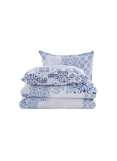 Buy Victorian 3-piece Comforter Set 160x220cm - Blue in UAE