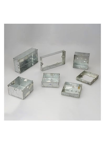 Buy KNP Electrical Metal Back Box 6x3 Inches Pack of 5 is a Sturdy and Durable Metal Enclosure Designed for Housing Electrical Wiring and Components Ideal for use in Residential and Commercial Electrical Installations this Back Box Provides a Secure Mounting Base for Switches Sockets and other Electrical Fixtures. in UAE