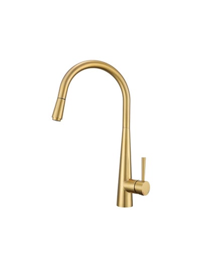 اشتري 304 Stainless Steel Pull Down Sprayer Kitchen Faucet for Kitchen Sink Gold في السعودية