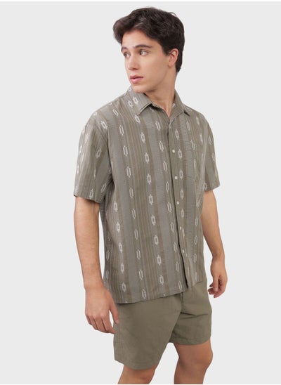 اشتري Printed Short Sleeve Poolside Shirt في الامارات