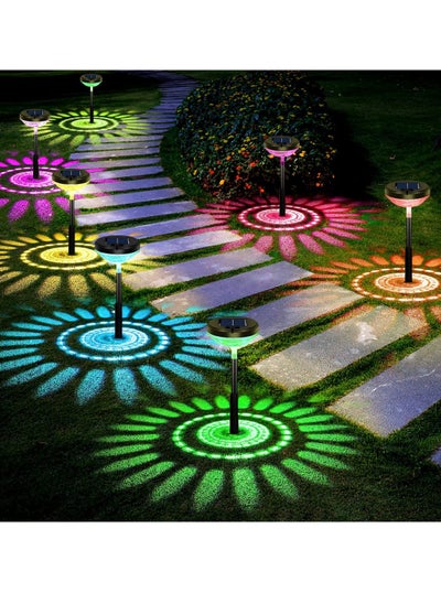 Buy COOLBABY Solar Street Light Outdoor Waterproof 6 Pack Solar Lights 2 Lighting Modes Bright Outdoor Solar Lights for Outdoor Courtyard Walkway Landscape in UAE