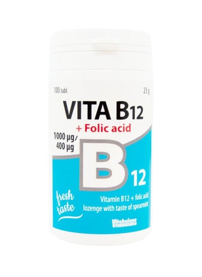 اشتري Vitamin B12 Lozenges with Folic Acid 1000mg Nervous System and Brain Support 100'S December Expiry في الامارات