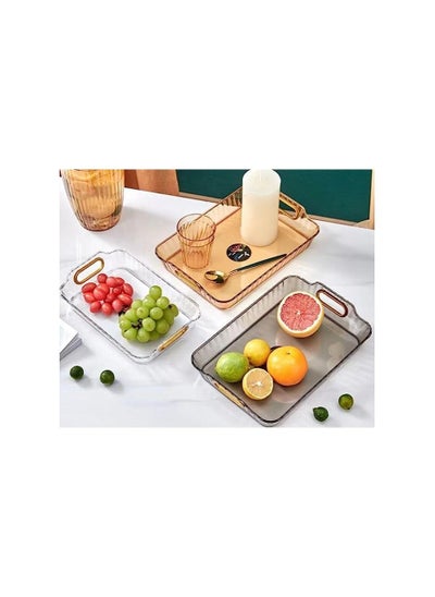 Buy Decorative Kitchen Bathroom Vanity Tray Kitchen Countertop Storage Shelf Coffee Table Decorative Tray Cosmetic Organizer Display Holder Portable for Desktop  30 * 20 in Egypt