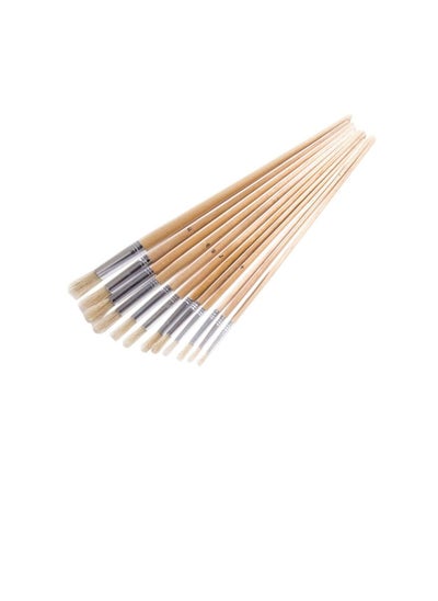 Buy Uken Round Headed Brush (Set of 12, U39582) in UAE