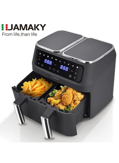 Buy Hot Sale Air Fryer for Home Kitchen Use High Power Large Capacity Double Basket Cool Touch Handle Overheat Protection JMK5008 2000W 5L+5L in Egypt