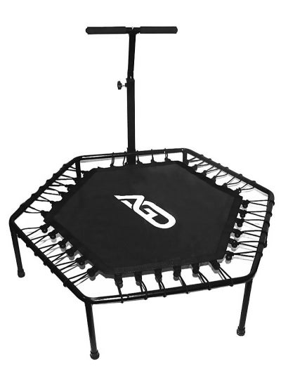 Buy Professional Fitness Trampoline with Adjustable Handle for Outdoor and Indoor Use, Suitable for Adult Fitness, Weight Capacity: 150kg in Saudi Arabia