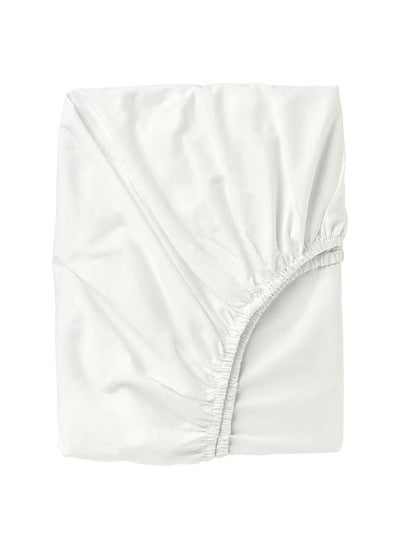 Buy Fitted Sheet White 180X200 Cm in Saudi Arabia