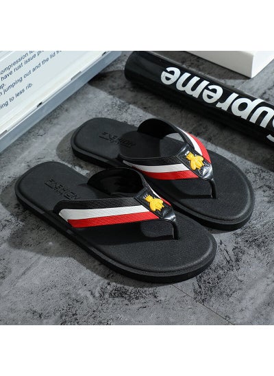 Buy New Flip-flops Womens Non-slip Flip-flops Flip-flops Outwear Fashionable Seaside Beach Shoes Holiday Cyber Celebrant Summer SandalsFlip Flops Black and White Belt [Bee]] Flip Flops Black and White Belt [Bee]] in Saudi Arabia