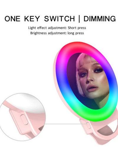 Buy A4S Round Large Selfie Ring Light 2 A With Buckle And Three Color Adjustable - Pink in Egypt