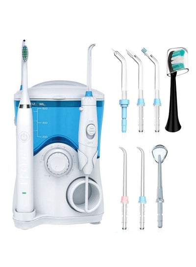 Buy Oral Irrigator Dental Water Flosser With Electric Toothbrush 600ML Water Tank in UAE
