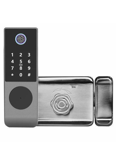 Buy Waterproof Outdoor Iron Door Fingerprint Lock Smart Door Lock Apartment Passwordl Lock in UAE