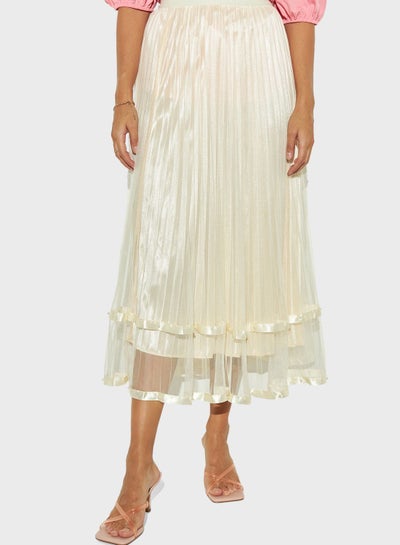 اشتري High Waist Lace Detail Skirt في الامارات