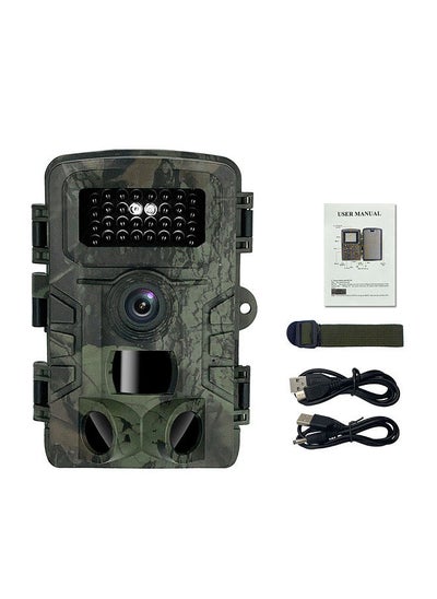 Buy 36MP 1080P  Day Night Photo Video Taking Camera Multi-function Outdoor Huntings Animal Observation House Monitoring Camera IP54 Waterproof 2.0 Inch Display 12 Languages with 34 Infrared Lights Camera in UAE