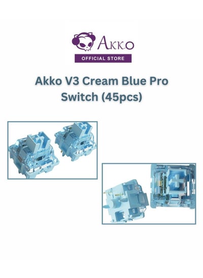 Buy Akko V3 Pro Cream Blue Mechanical Keyboard Switch Tactile Switches 5 Pin 45gf RGB LED Slot Dustproof Stem MX Key Switches for Gaming Keyboard/DIY Kit (45pcs) in UAE