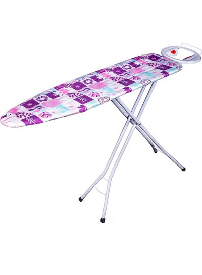 اشتري Ironong Board With Stand Wide Adjustable Height With Tc Cover  48X13 Inch  Assorted Color في السعودية