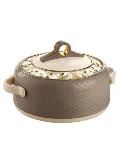 اشتري Coral Hotpot Stainless Steel Insulated Casserole Food Container with Comfortable Handles Brown 2500ml في الامارات