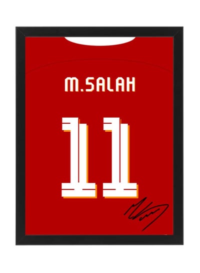 Buy Mo Salah Liverpool 2023-24 Autographed Jersey Poster with Frame 30x40cm in UAE