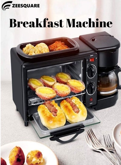 Buy Breakfast Machine Coffee machine Mini Oven Non Stick Removeable Grill in one pack in UAE
