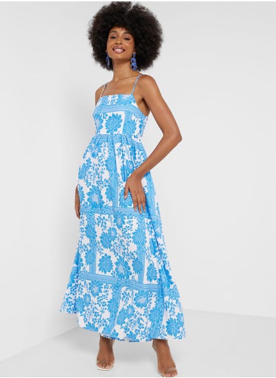 Buy Strappy Printed Dress in Saudi Arabia