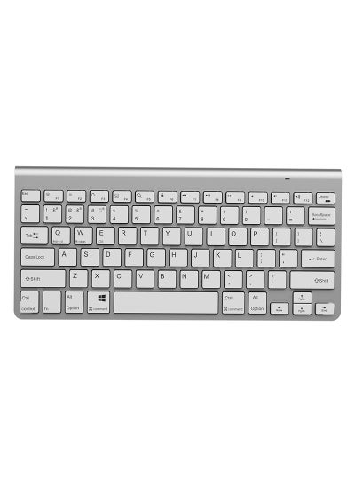 اشتري Slim 2.4G Wireless Keyboard and Mouse Combo Set for Office and Home WLK-610 single keyboard Silver في السعودية