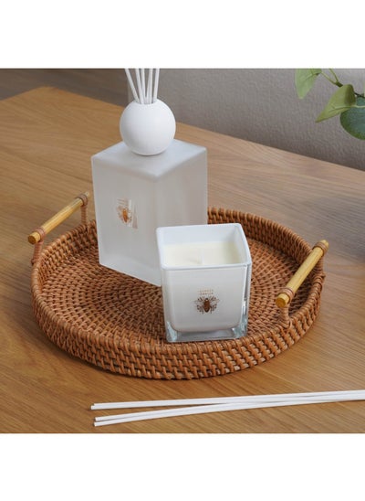 Buy Senses Dahlia Scented Jar Candle 220gm - White - 28 Hrs in UAE