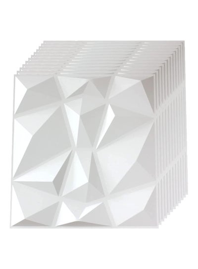 Buy 12 PCS 3D Wall Panels, 3D Texture PVC Wallpaper, Diamond Design Decorative Wall Cover, Each 30x30cm in UAE