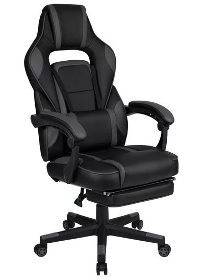 Buy Luxury Gaming Throne: Height Adaptable Racing Chair with 360 Degree Swivel and Premium Tilt Mechanism for Home Office. Premium Ergonomic Racing Gaming Chair with Adjustable Seat Footrest and Headrest in Saudi Arabia