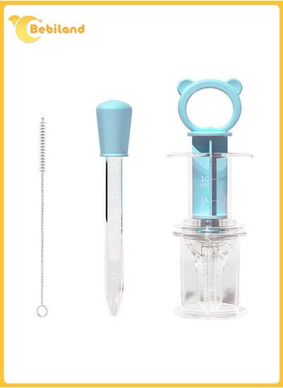 Buy Baby Medicine Dispenser Kit Kids Oral Feeding Syringe Liquid Medicine Pacifier for Babies & Toddlers Feeding Medicine Water Juice (Blue) in Saudi Arabia