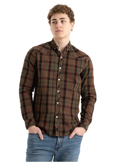 Buy Shirt Men's, Stylish, Oxford Cotton , Olive , Multicolor in Egypt