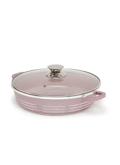 اشتري Non-Stick Shallow Casserole 32 cm Purple/Clear في الامارات