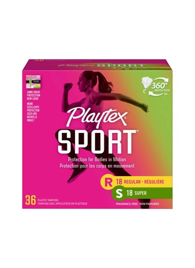 Buy Sport Tampons with Plastic Applicators Unscented MultiPack 36 Each in UAE